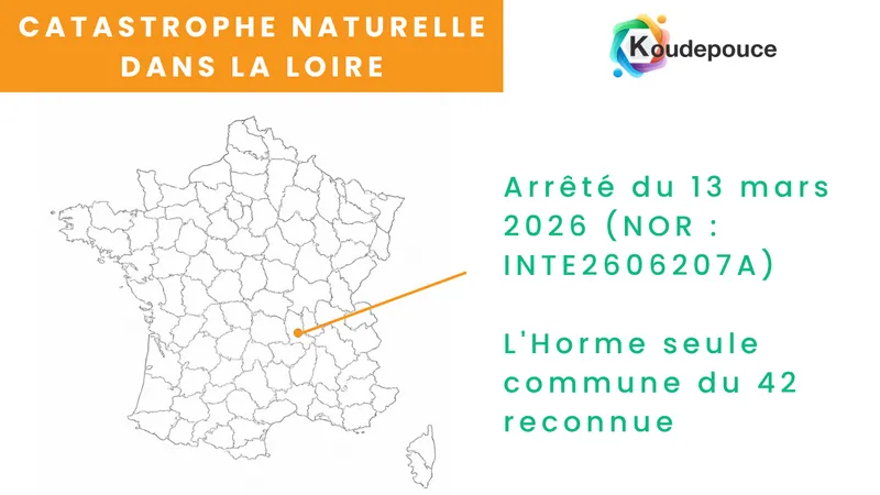 Glissement de terrain dans la vallée du Gier commune de L'Horme département de la Loire